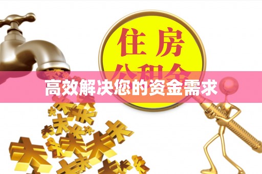 金山屯高效解决您的资金需求