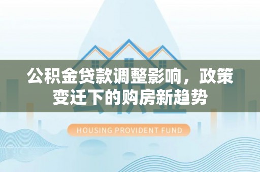 金山屯公积金贷款调整影响，政策变迁下的购房新趋势