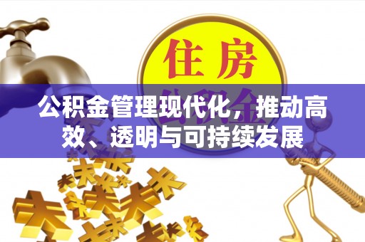金山屯公积金管理现代化，推动高效、透明与可持续发展