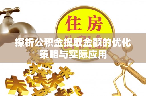 金山屯探析公积金提取金额的优化策略与实际应用