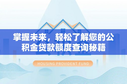 金山屯掌握未来，轻松了解您的公积金贷款额度查询秘籍
