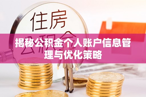 金山屯揭秘公积金个人账户信息管理与优化策略