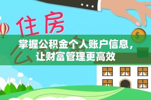 金山屯掌握公积金个人账户信息，让财富管理更高效