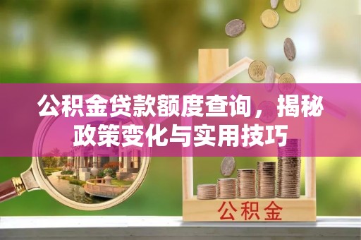 金山屯公积金贷款额度查询，揭秘政策变化与实用技巧