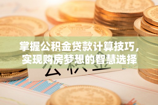 金山屯掌握公积金贷款计算技巧，实现购房梦想的智慧选择