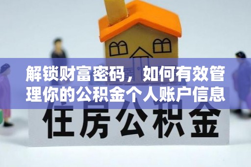 金山屯解锁财富密码，如何有效管理你的公积金个人账户信息