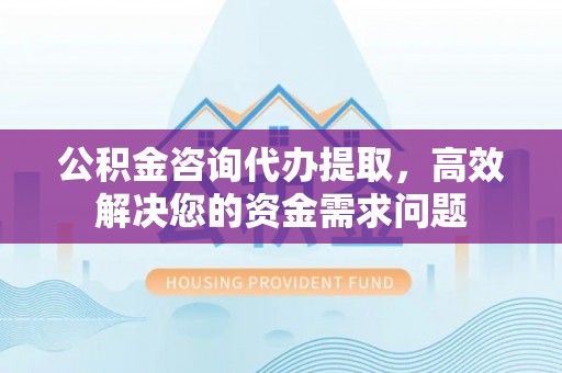 金山屯公积金咨询代办提取，高效解决您的资金需求问题