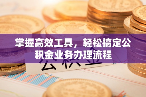 金山屯掌握高效工具，轻松搞定公积金业务办理流程