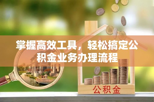 金山屯掌握高效工具，轻松搞定公积金业务办理流程